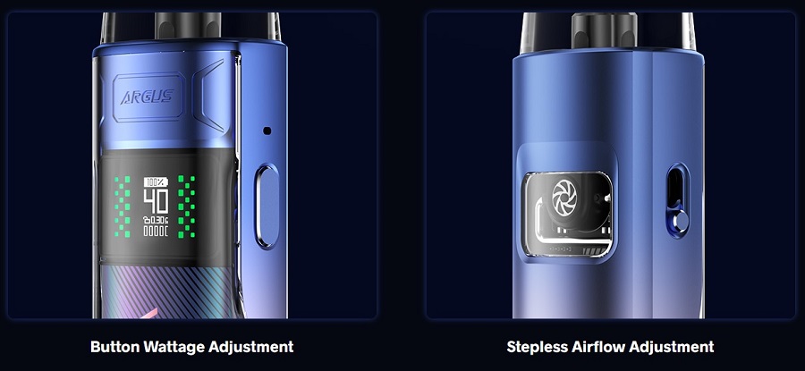 Voopoo Argus E40 ovládanie